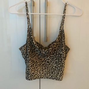 Cheetah print crop top
